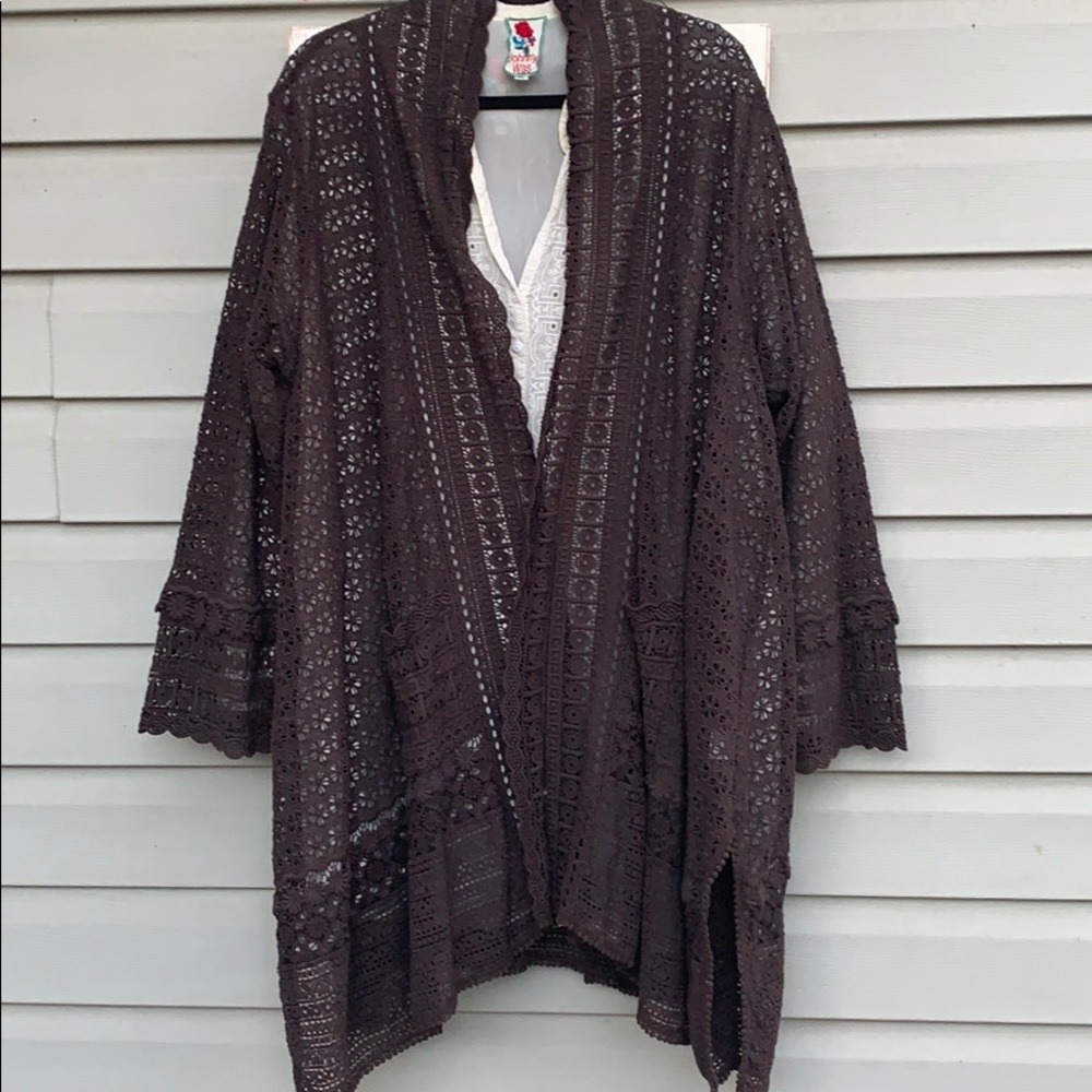 Johnny Was crocheted duster 1x